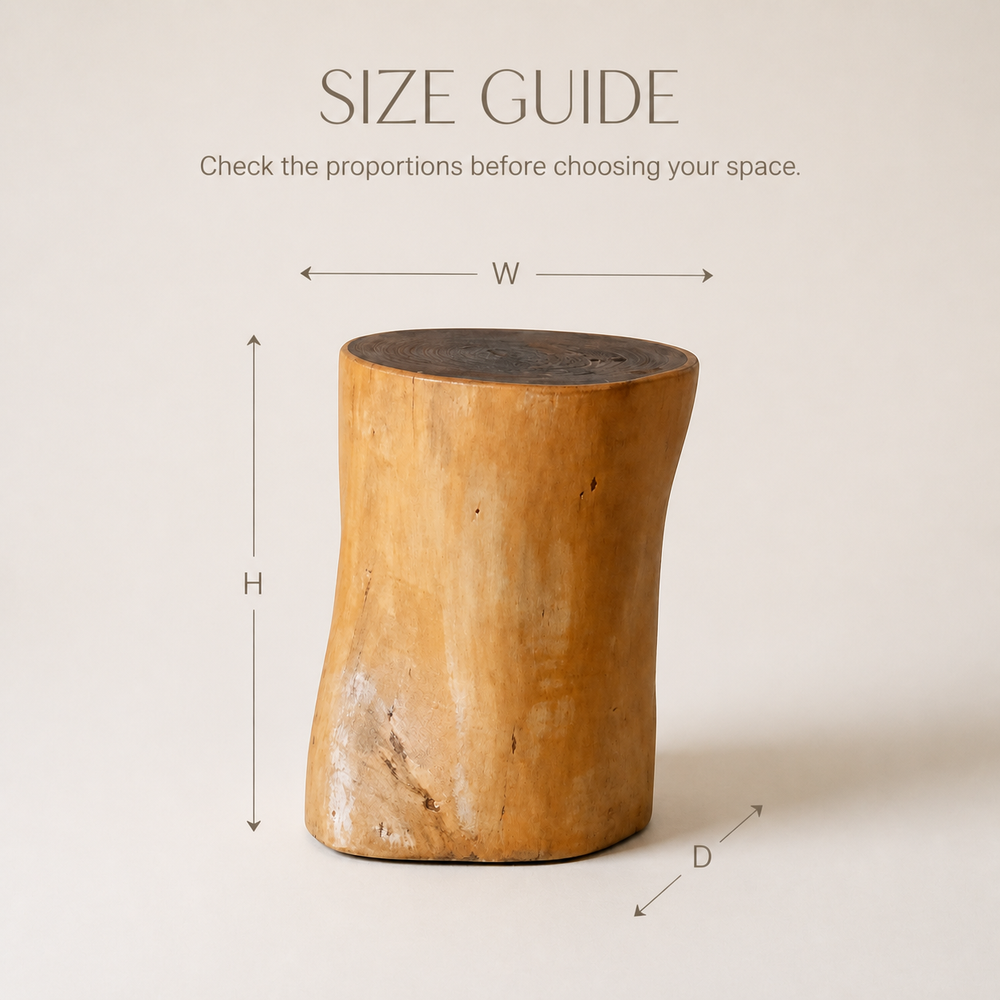 Nolan Natural Wood Stump Stool - product image 09