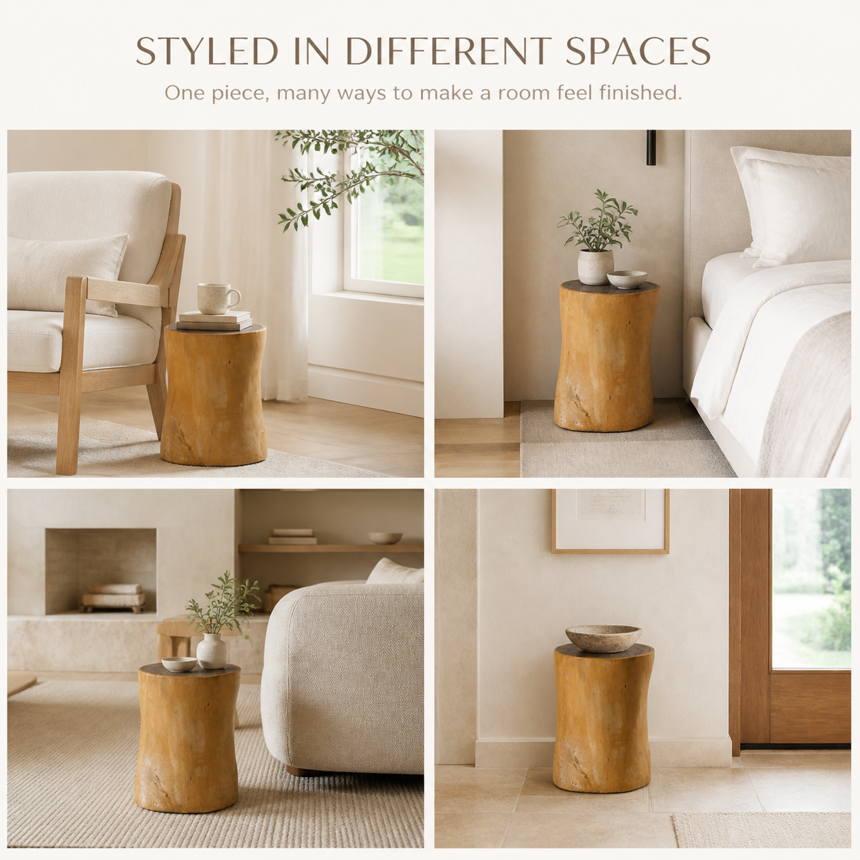 Nolan Natural Wood Stump Stool - product image 10