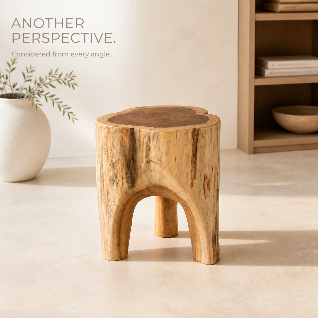 Alden Arch Leg Solid Wood Stool - product image 03