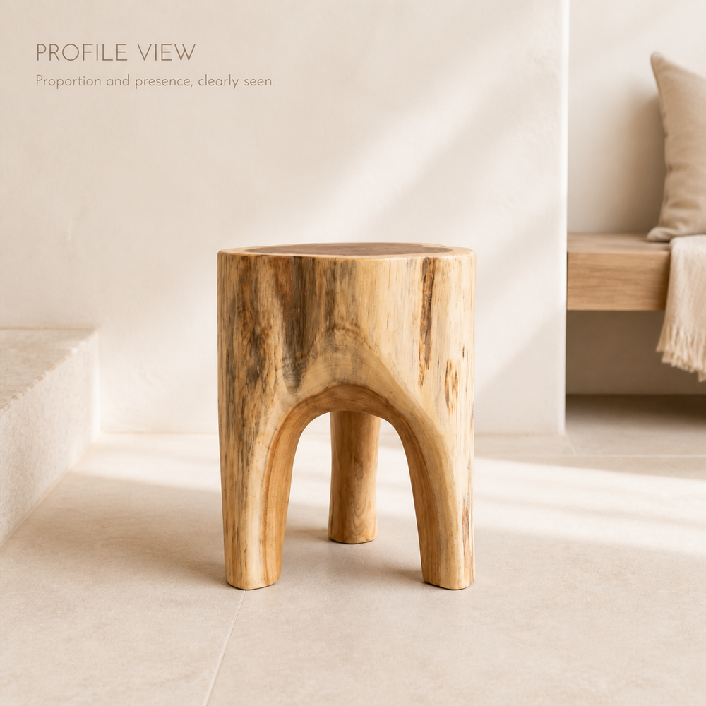 Alden Arch Leg Solid Wood Stool - product image 04
