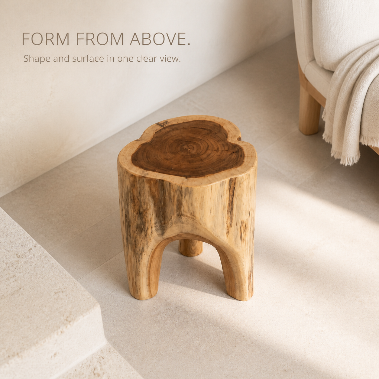 Alden Arch Leg Solid Wood Stool - product image 05