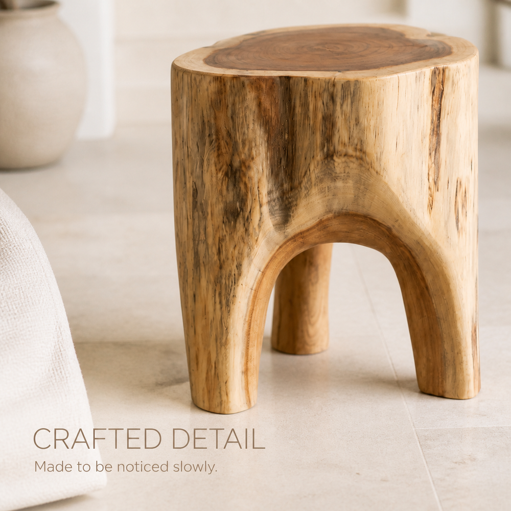 Alden Arch Leg Solid Wood Stool - product image 07