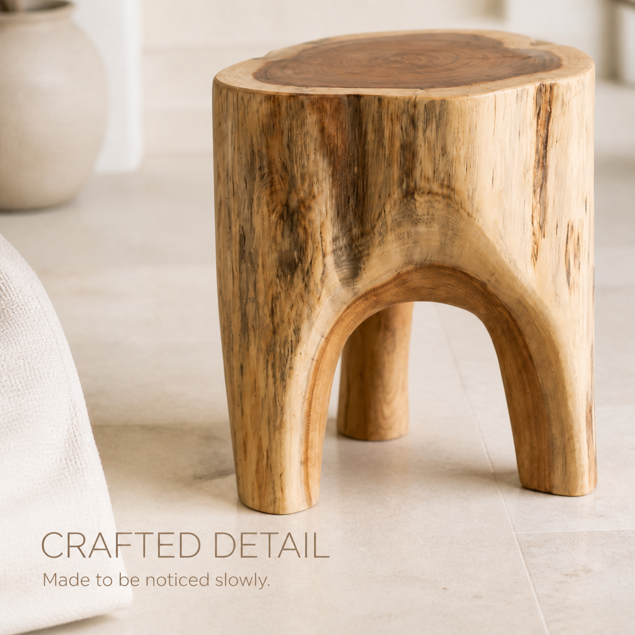 Alden Arch Leg Solid Wood Stool - product image 07