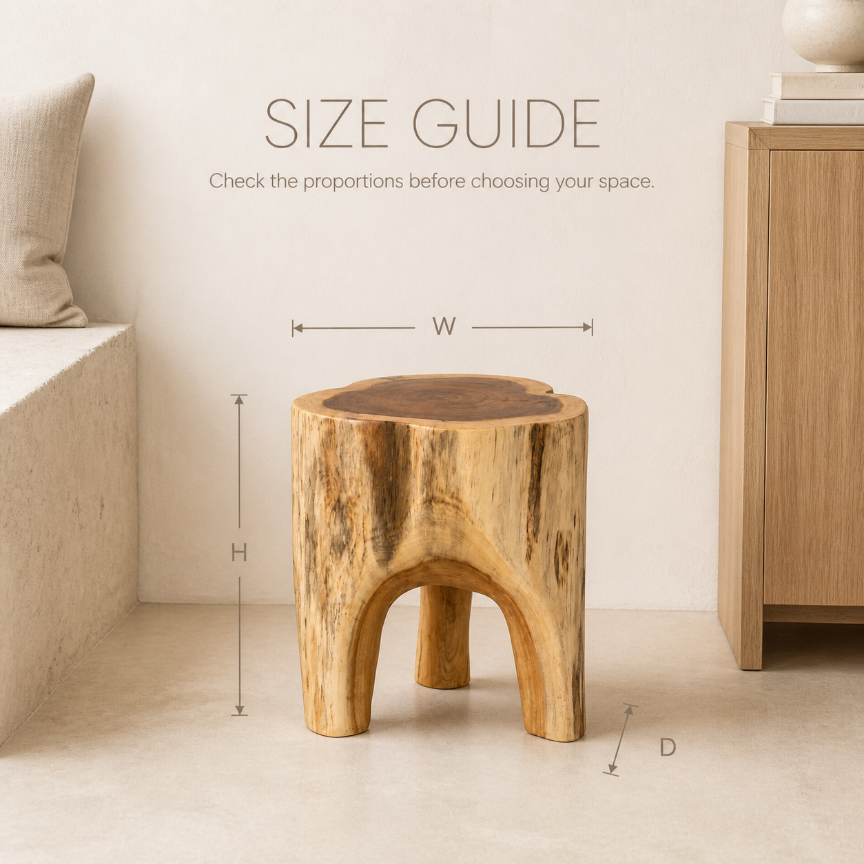 Alden Arch Leg Solid Wood Stool - product image 09