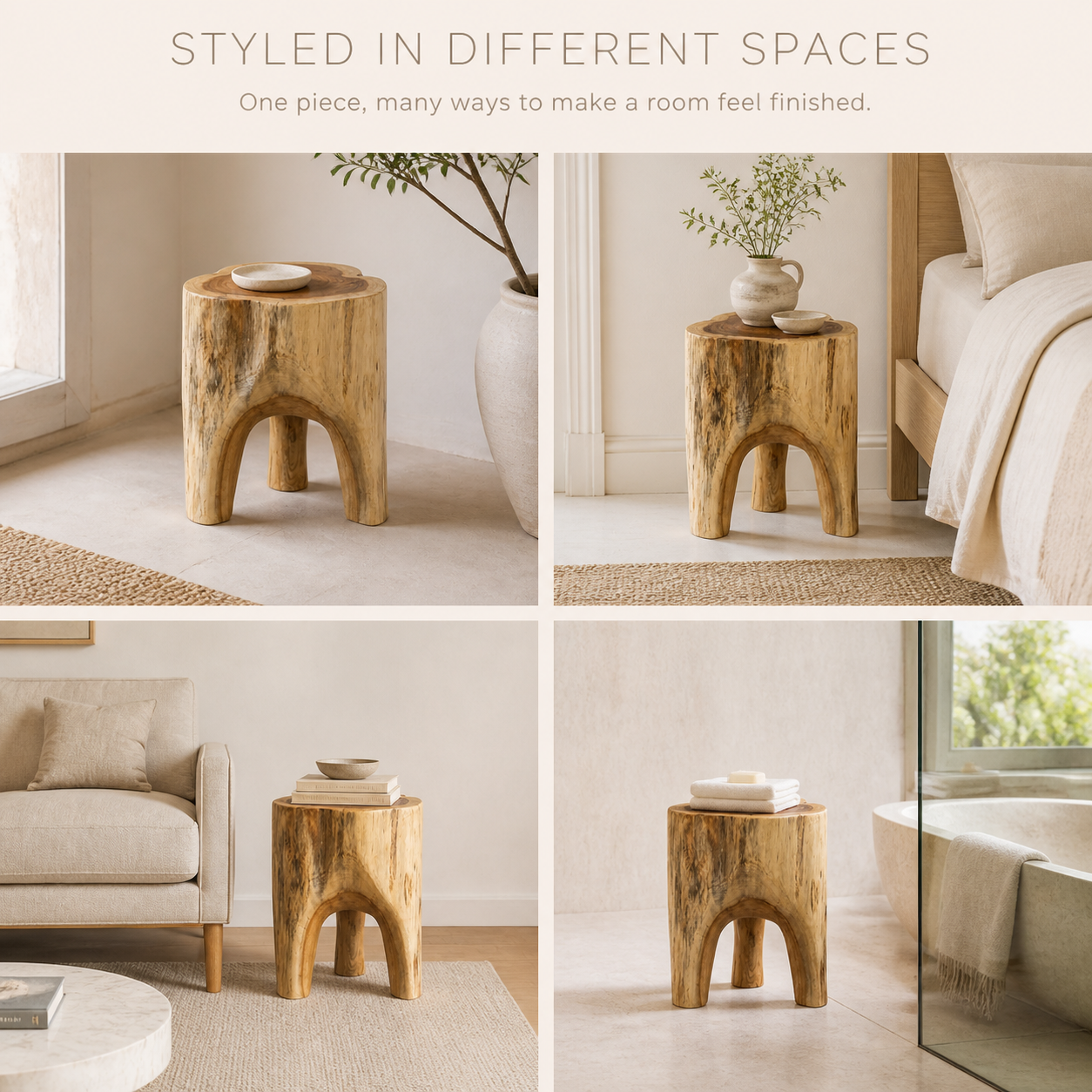 Alden Arch Leg Solid Wood Stool - product image 10