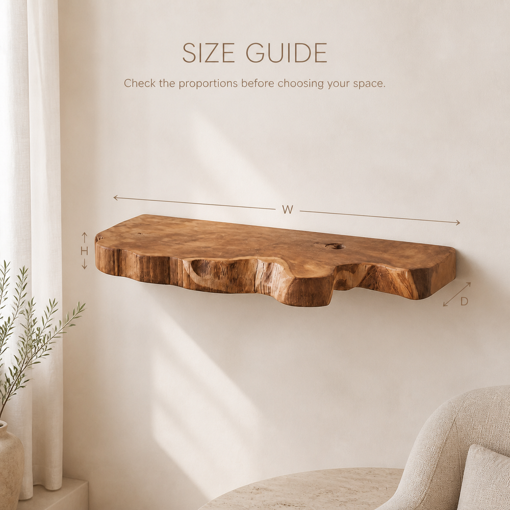 Marin Wavy Live Edge Floating Wall Shelf - product image 09