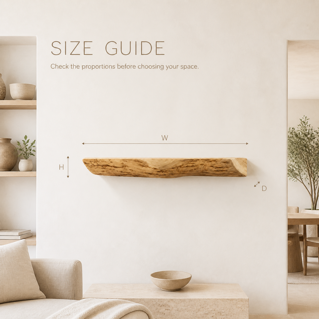 Rowan Branch Live Edge Wall Shelf - product image 09