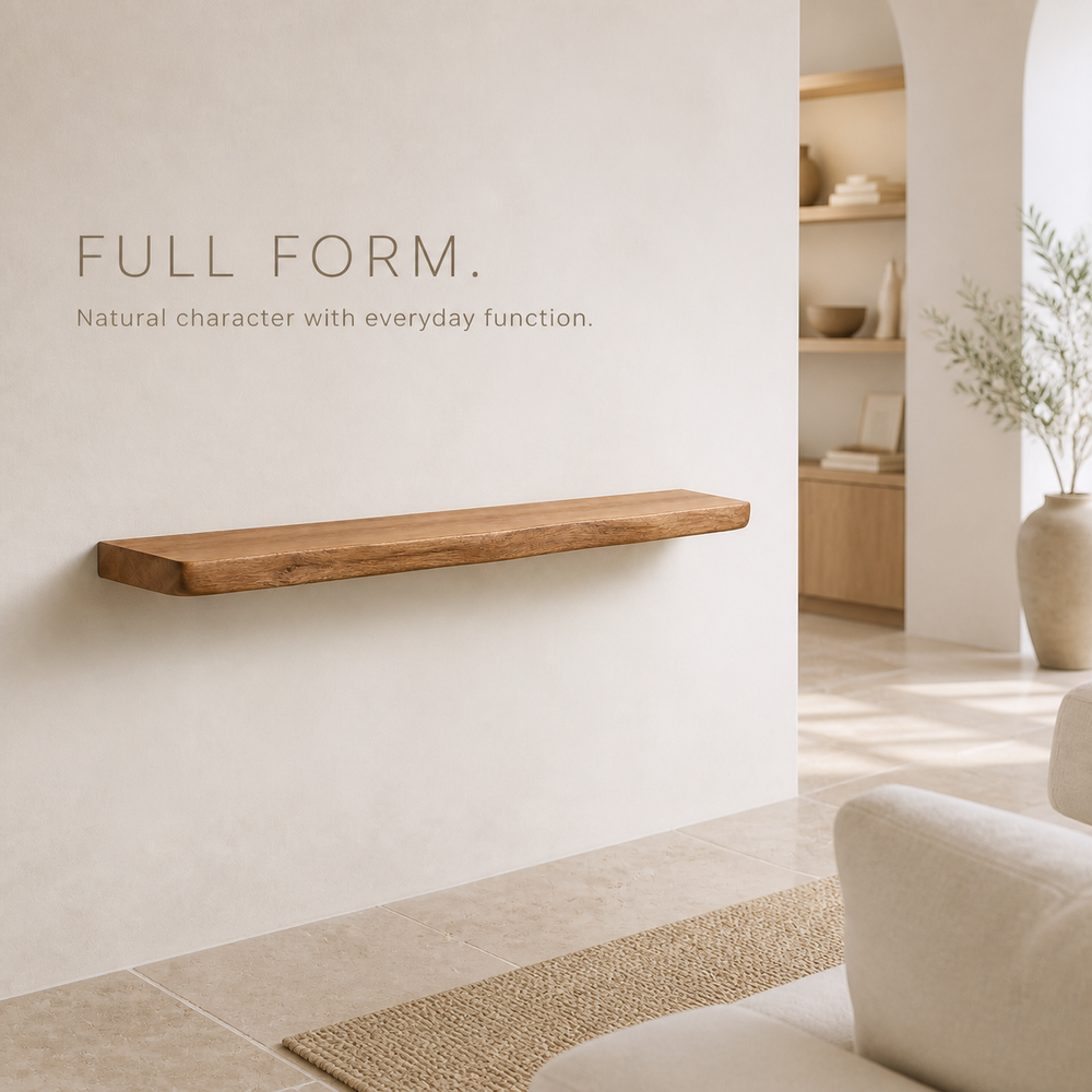 Vale Straight Live Edge Floating Shelf - product image 02