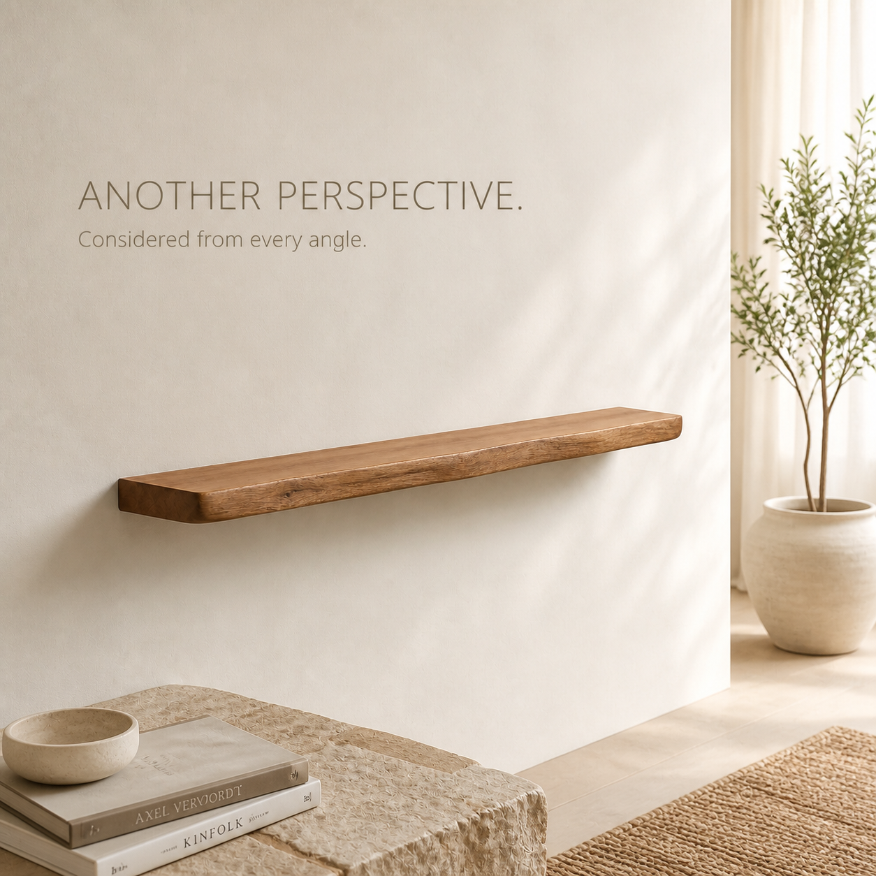 Vale Straight Live Edge Floating Shelf - product image 03