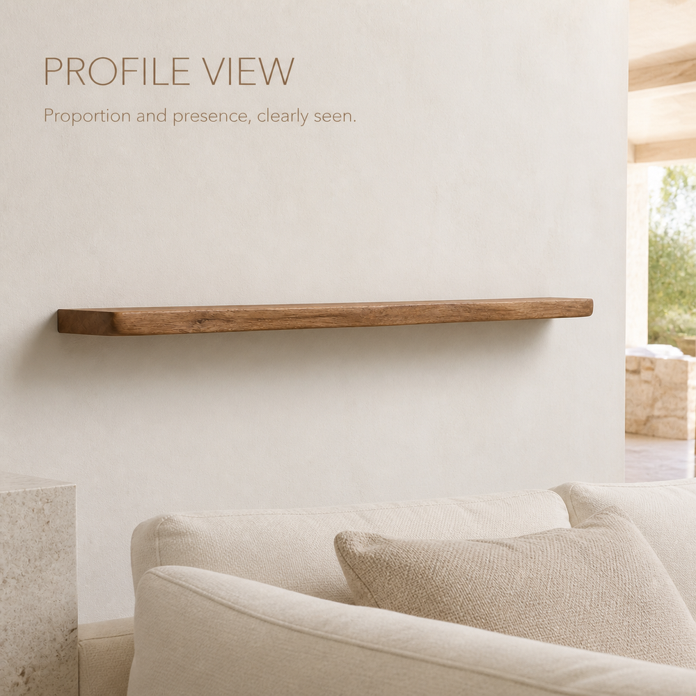 Vale Straight Live Edge Floating Shelf - product image 04