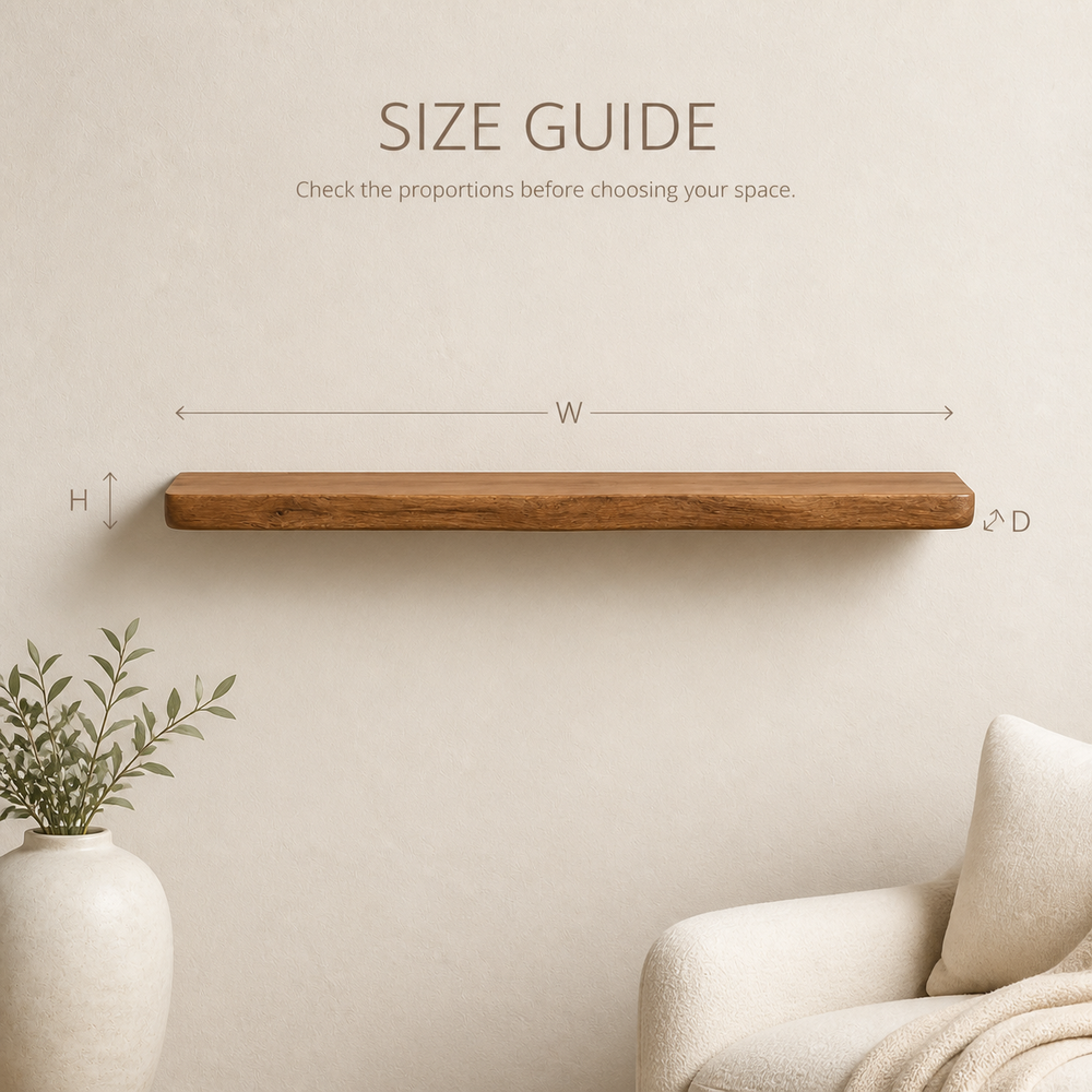 Vale Straight Live Edge Floating Shelf - product image 09