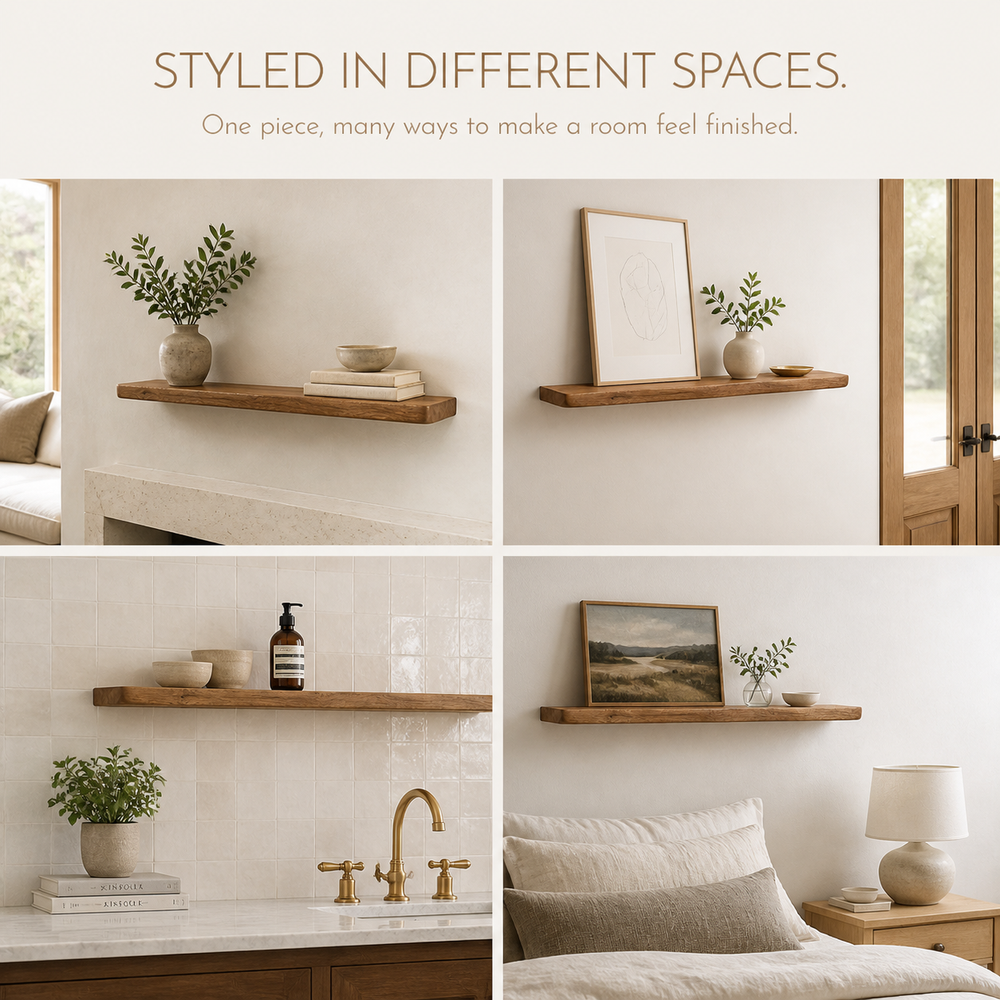 Vale Straight Live Edge Floating Shelf - product image 10