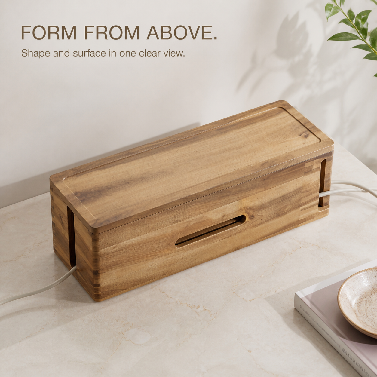 Natural Wood Cable Management Box - product image 05