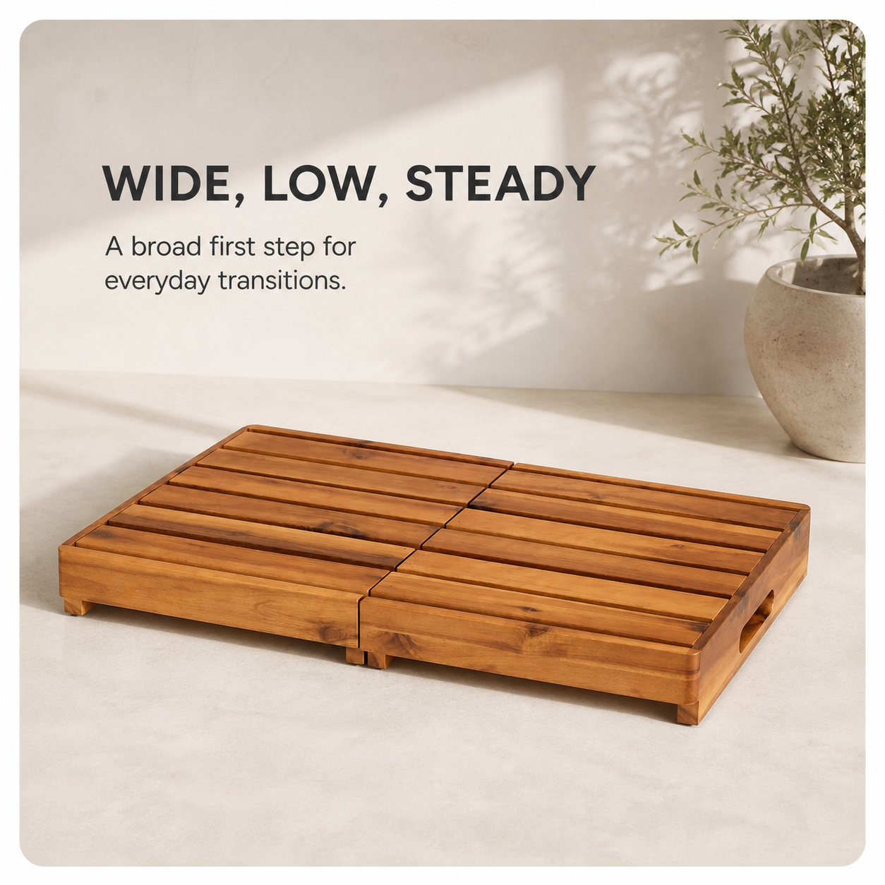 Foldable Two-Level Natural Wood Step Platform - product image 02