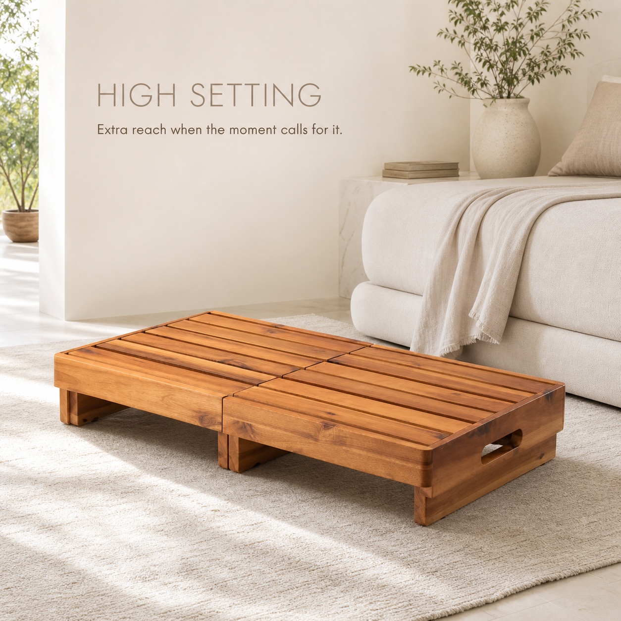 Foldable Two-Level Natural Wood Step Platform - product image 04