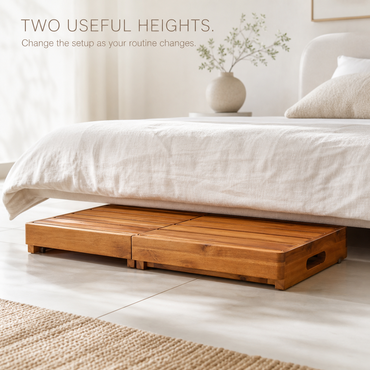 Foldable Two-Level Natural Wood Step Platform - product image 05