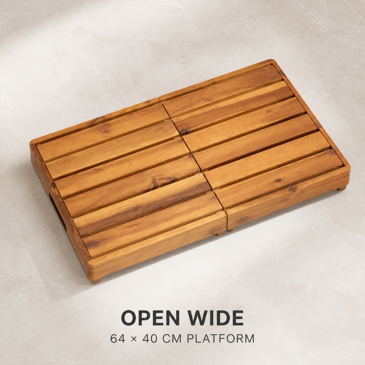Foldable Two-Level Natural Wood Step Platform - product image 07