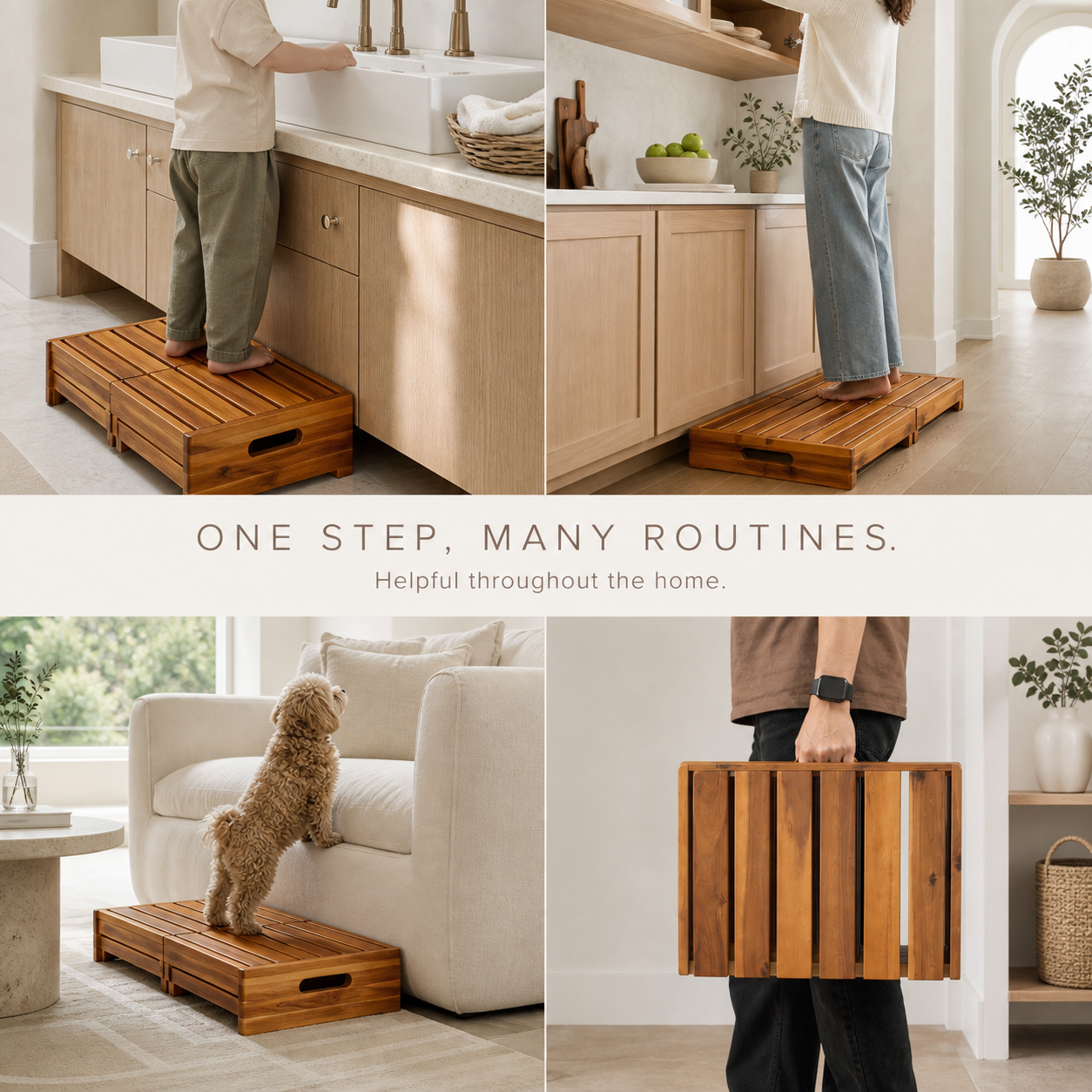 Foldable Two-Level Natural Wood Step Platform - product image 10