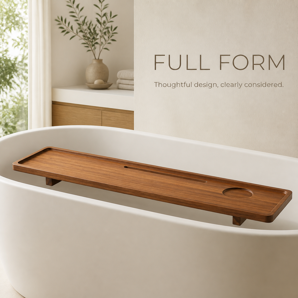 Natural Wood Bathtub Caddy Tray - product image 02
