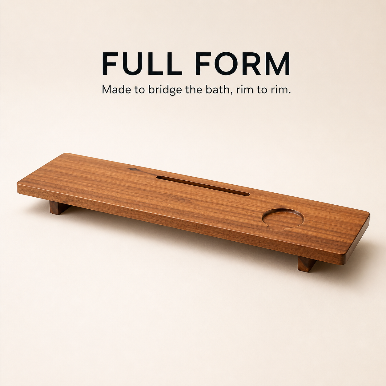 Natural Wood Bathtub Caddy Tray - product image 03