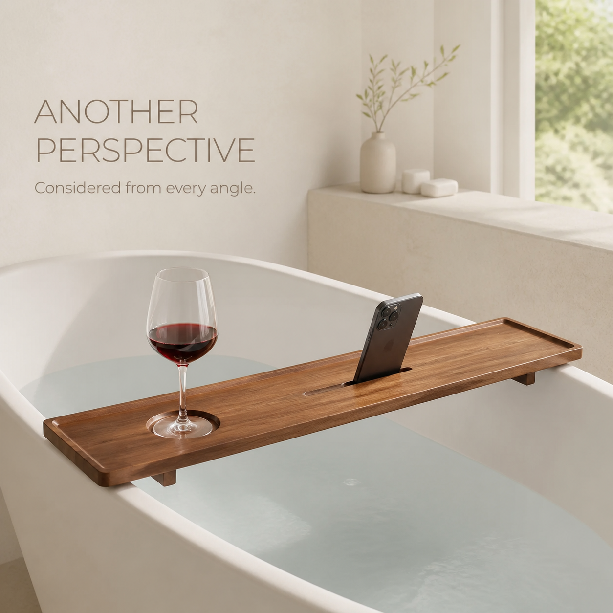 Natural Wood Bathtub Caddy Tray - product image 04