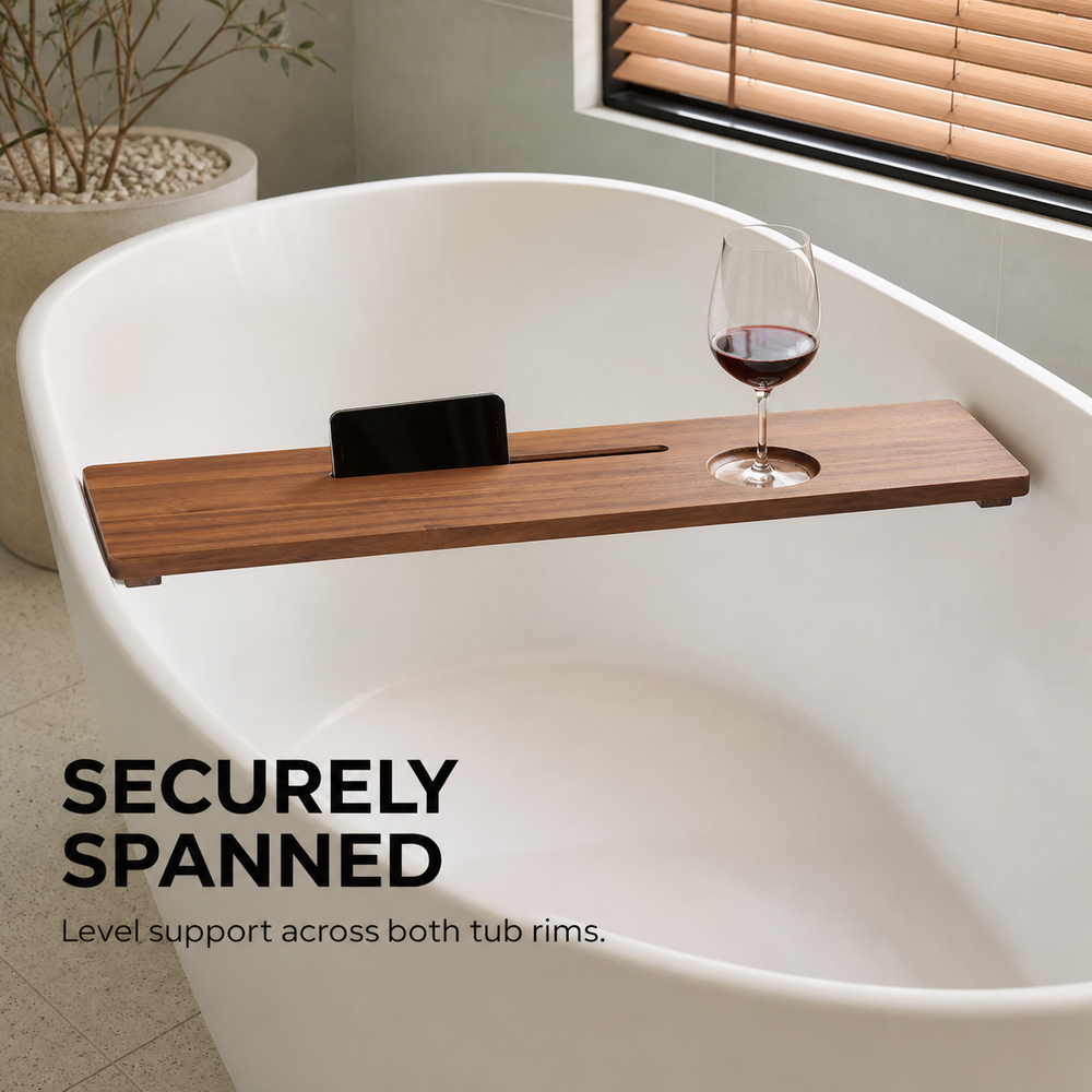 Natural Wood Bathtub Caddy Tray - product image 05