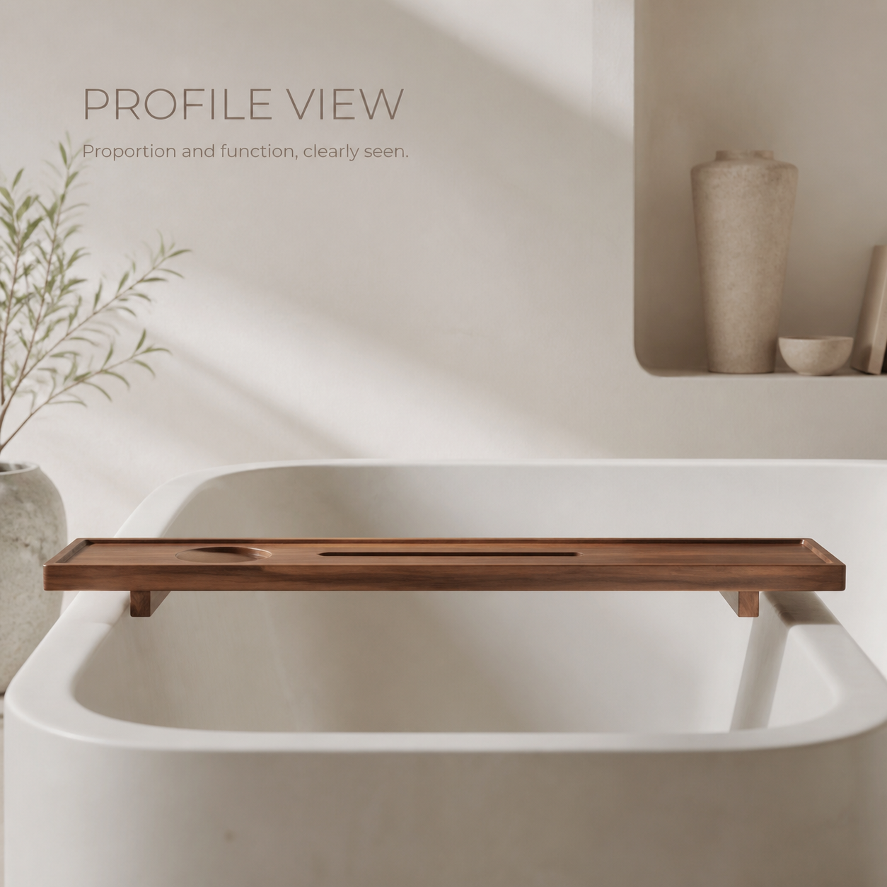 Natural Wood Bathtub Caddy Tray - product image 07