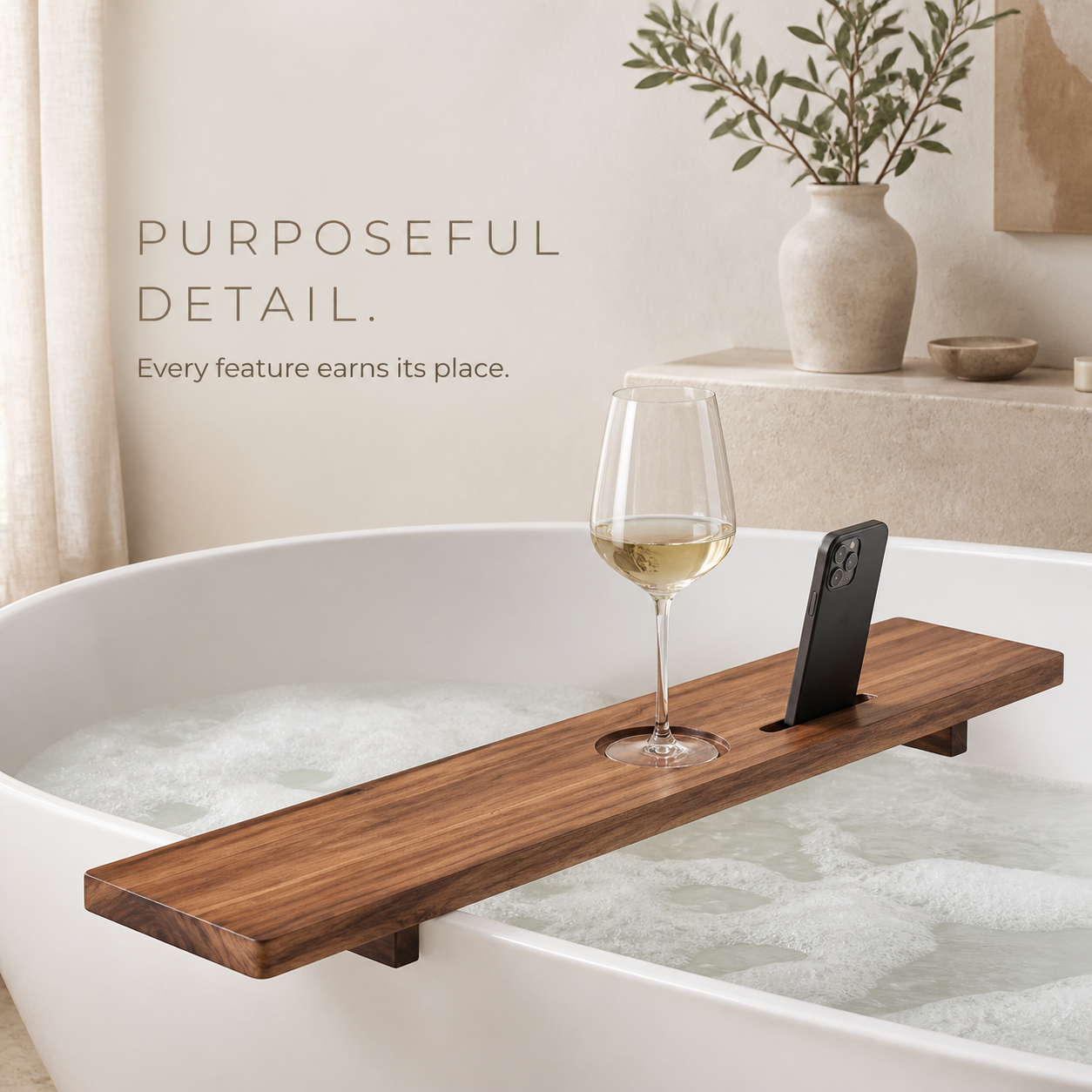Natural Wood Bathtub Caddy Tray - product image 10