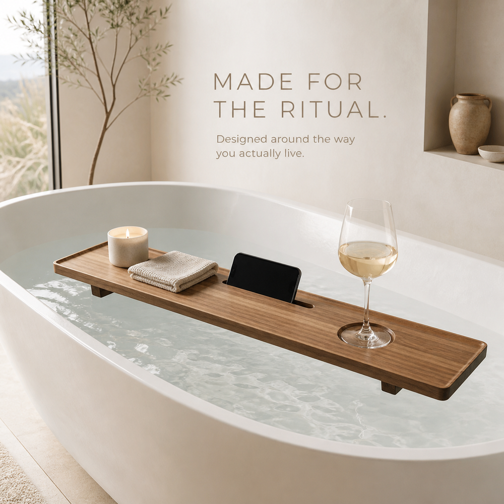 Natural Wood Bathtub Caddy Tray - product image 13