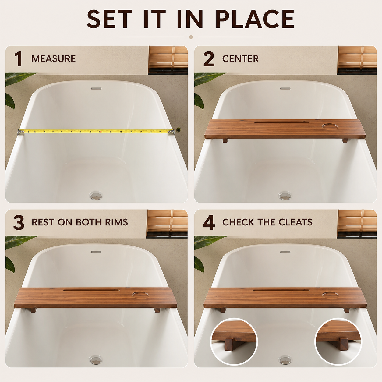 Natural Wood Bathtub Caddy Tray - product image 16