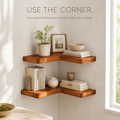 Live Edge Corner Floating Shelf Set of 2 - main view