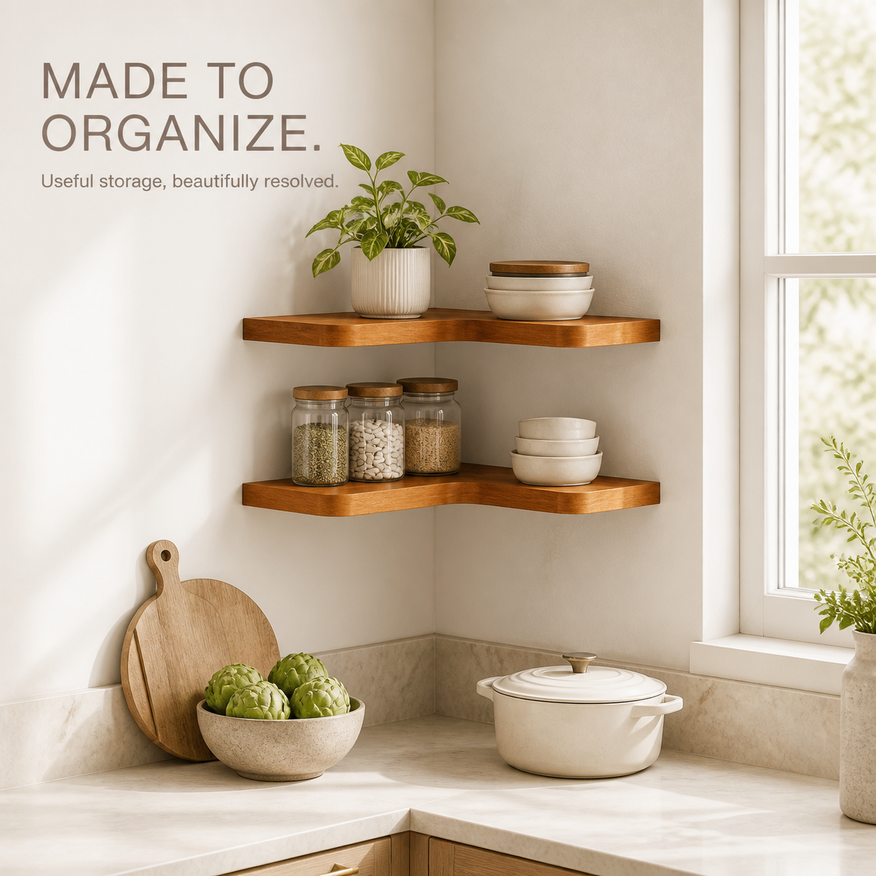 Live Edge Corner Floating Shelf Set of 2 - product image 08