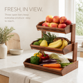 Natural Wood Produce Storage Rack - main view