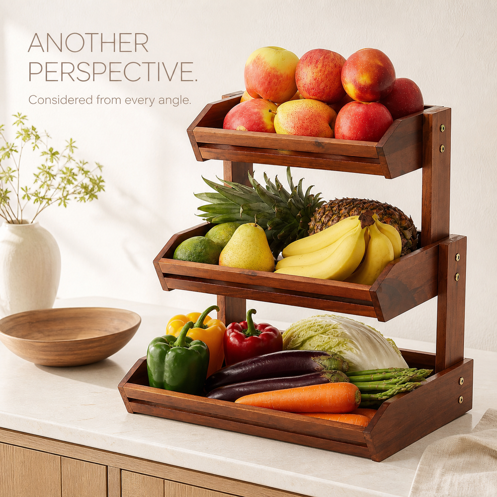 Natural Wood Produce Storage Rack - product image 03