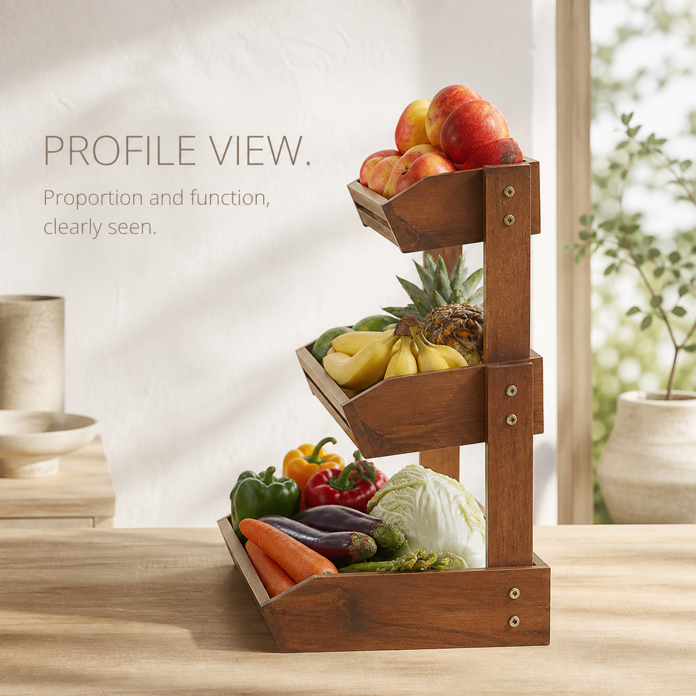 Natural Wood Produce Storage Rack - product image 04
