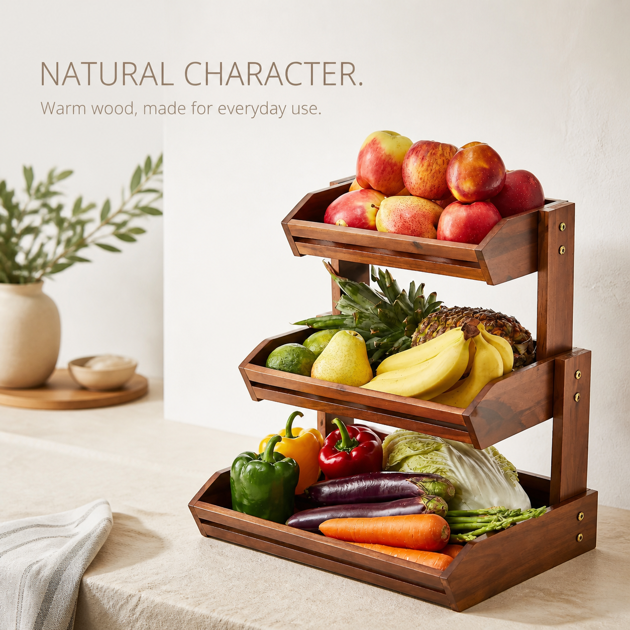 Natural Wood Produce Storage Rack - product image 06