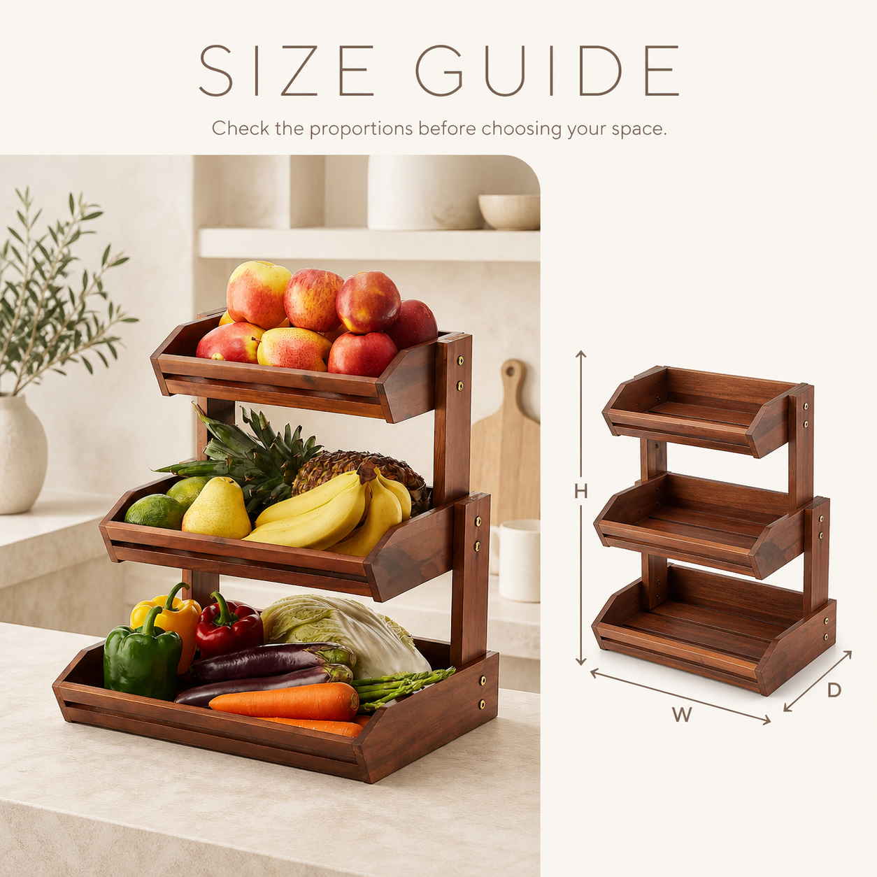 Natural Wood Produce Storage Rack - product image 09