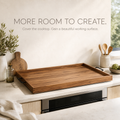 Natural Wood Stovetop Cover and Serving Tray - main view