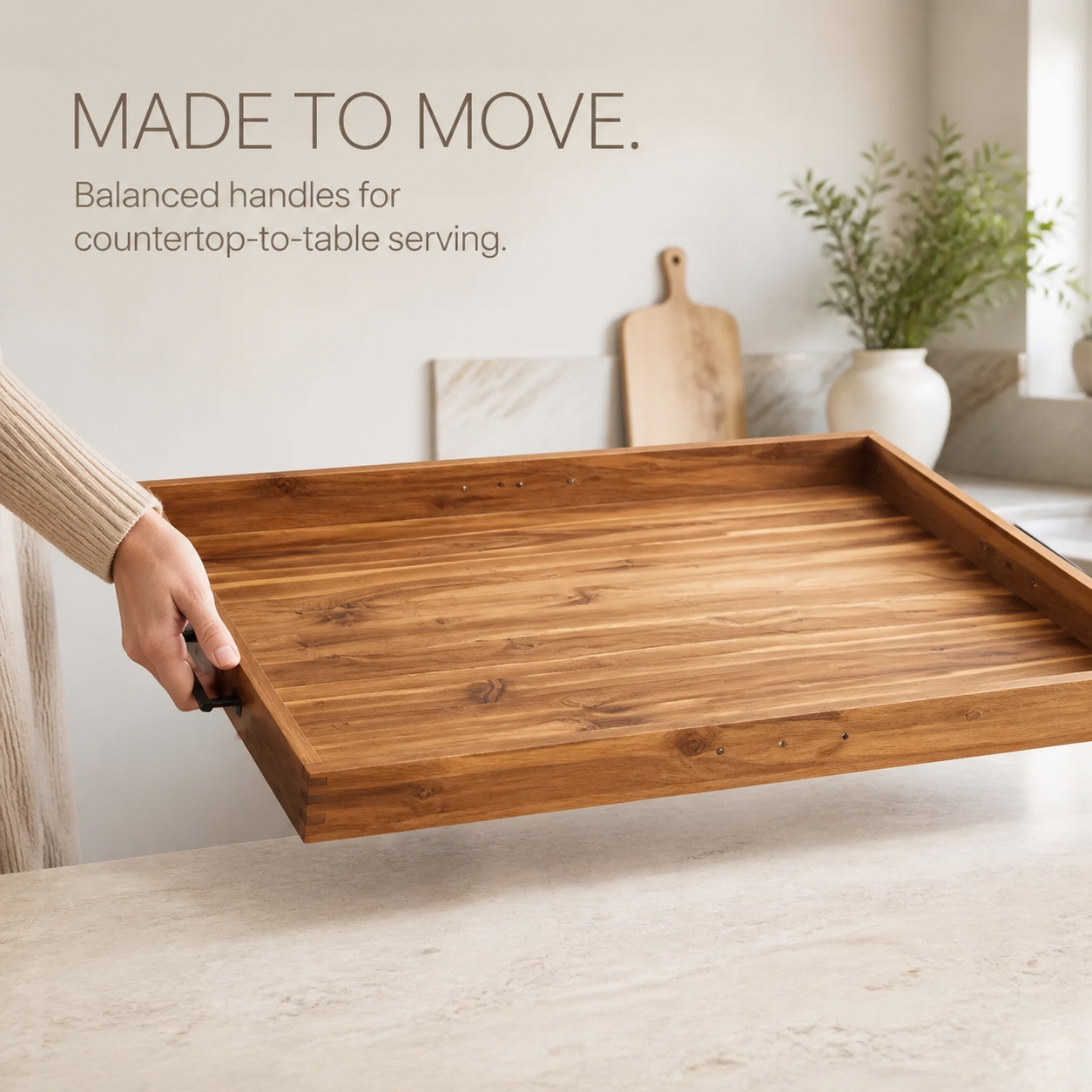 Natural Wood Stovetop Cover and Serving Tray - product image 07