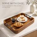 Handled Natural Wood Serving Tray - main view