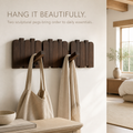 Piano-Key Wall Accessory Rack with Folding Hooks - main view