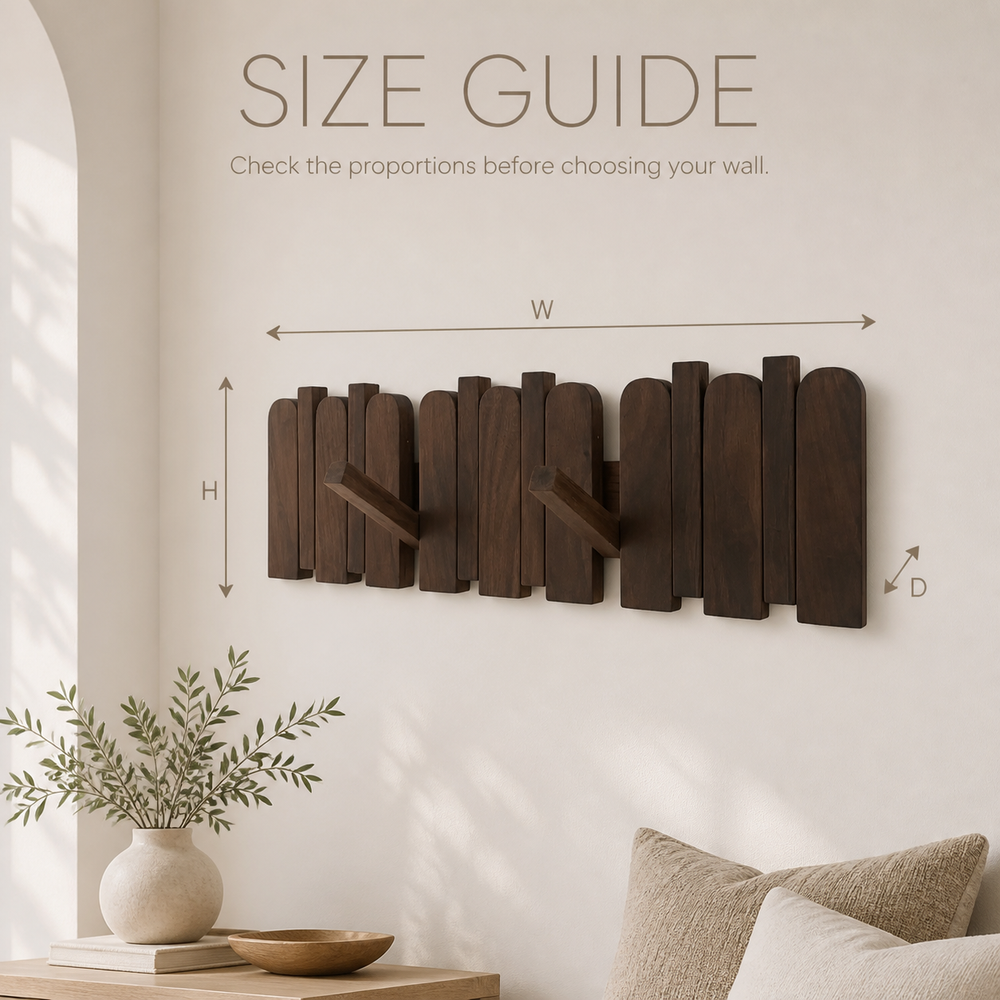 Piano-Key Wall Accessory Rack with Folding Hooks - product image 09