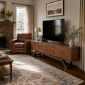 Varen Sculptural Solid Wood TV Stand - Design 053 - premium solid wood TV stand main lifestyle view