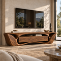 Calista Sculptural Solid Wood TV Stand - Design 076 - main view