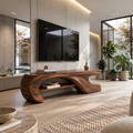 Soren Sculptural Solid Wood TV Stand - Design 080 - main view