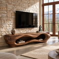 Liora Sculptural Solid Wood TV Stand - Design 081 - main view