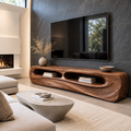 Nolan Sculptural Solid Wood TV Stand - Design 082 - main view