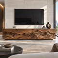 Celine Sculptural Solid Wood TV Stand - Design 091 - main view
