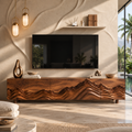 Kaia Sculptural Solid Wood TV Stand - Design 094 - main view