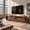 Remy Sculptural Solid Wood TV Stand - Design 095 - main view